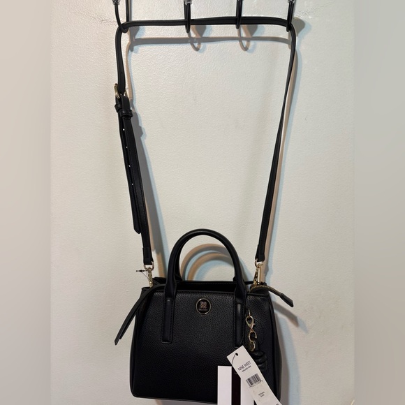 Nine West NWT Elegant Harland Black Satchel Bag, adjustable straps, Crossbody. - Picture 15 of 16